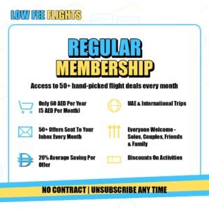 Low Fee Flights Regular Membership Subscription